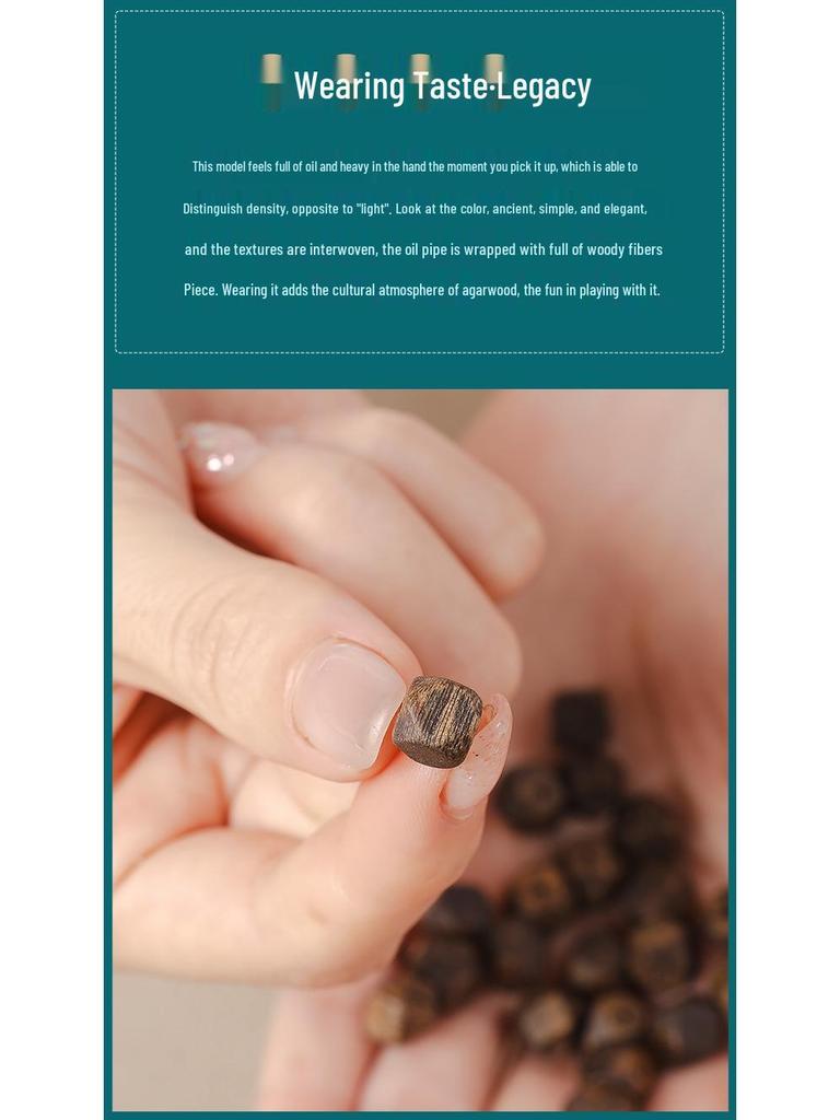 Vietnamese Nha Trang Ky Nam Agarwood Beads: Irregular Octagonal Diamond Shape, DIY Wenwan Hand String Accessories, Loose Beads.