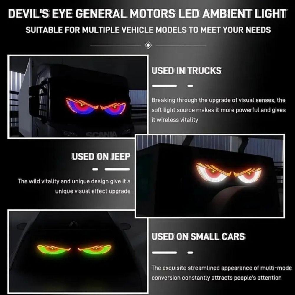 Matrix Pixel Panel Animated Car Truck Eye Truck Devil's Eye Light  Front and Rear Windshield