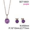 Popular in Europe and The United States, Round Color Zircon Titanium Steel Set, Versatile Exquisite Women's Collarbone Chain Earrings, Versatile 2026