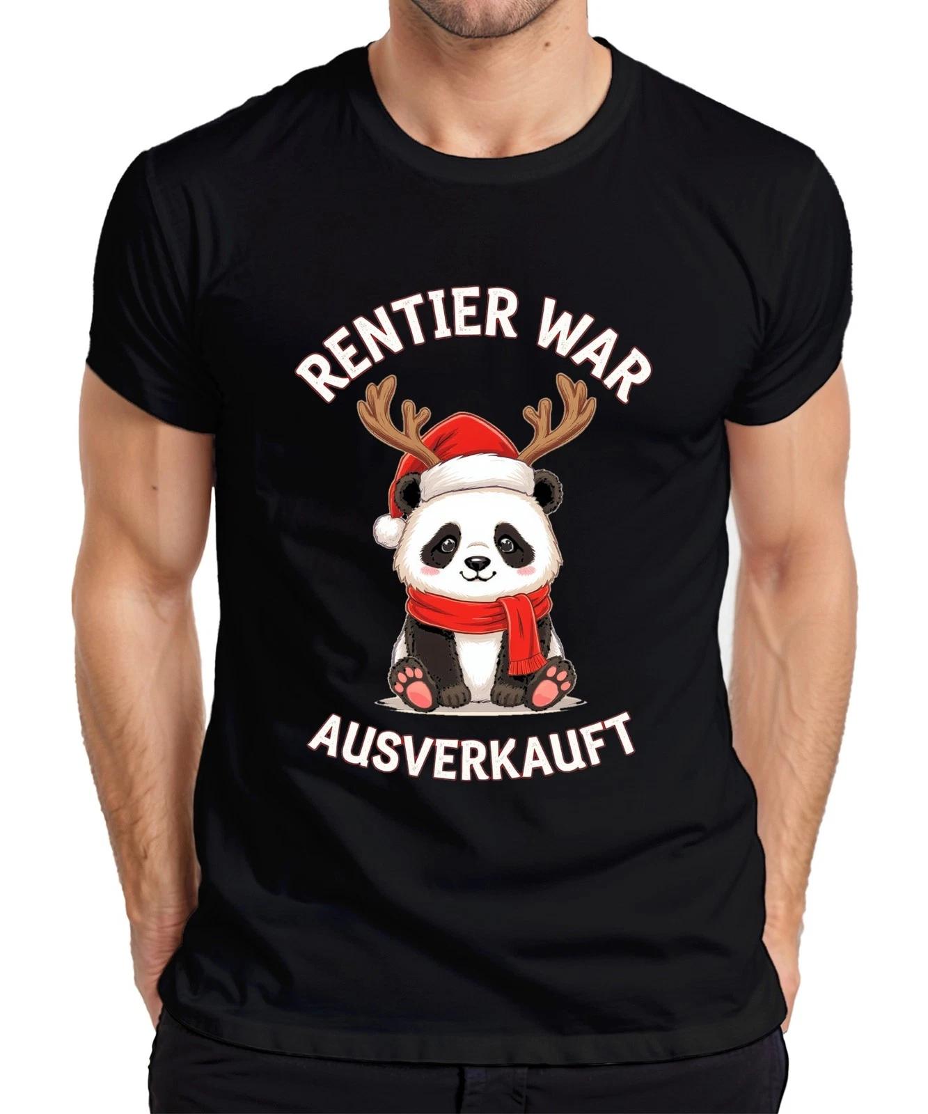 Rentier war ausverkauft Panda Weihnachten lustig Geschenk Kinder Herren T-Shirt L