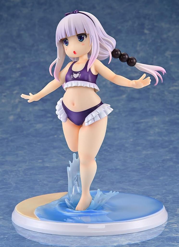 Kaitendo Miss Dragon Maid Kanna Kamui Beach Swimsuit Plastic Scale Complete Figure [] Kobayashi's Ver. [Purple] 1/6 Pre-painted