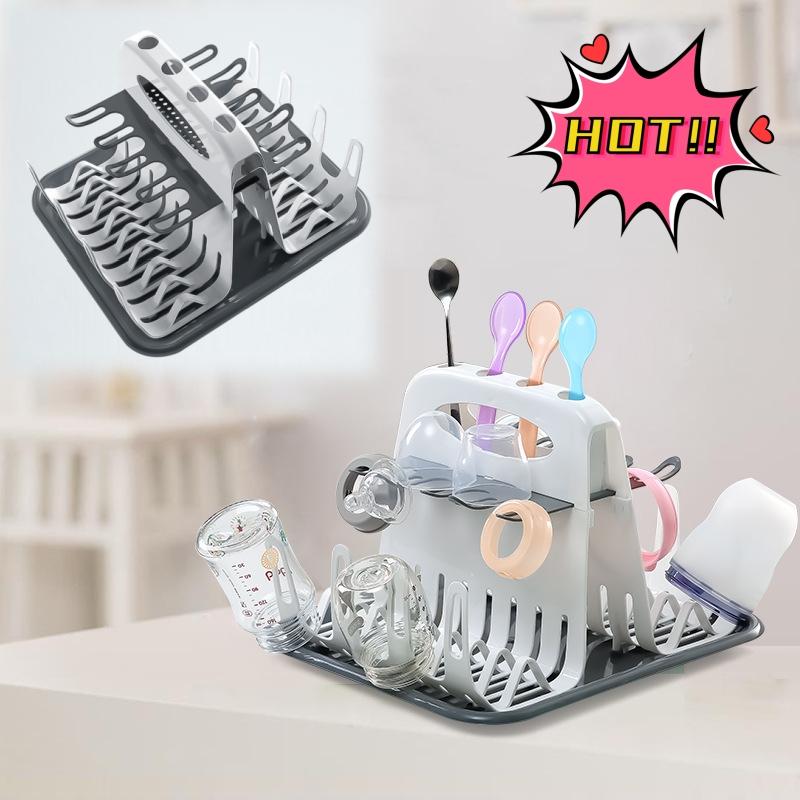 Baby Bottle Drying Rack Feeding Cup Holder Removable Tree Shape Rack Cleaning Pacifiers and Accessories Storage Drying Shelf