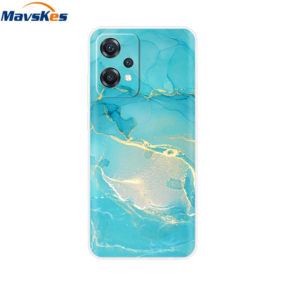For OnePlus Nord CE 2 Lite 5G Case Cover for OnePlus Nord 2T Marble Transparent Soft Clear Silicone Phone Cases Funda Bumper