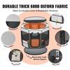 Foldable Pet Playpen, 36 inch Portable Dog Playpen, Crate Kennel for Puppy, Dog, Cat, Premium Waterproof 600D Oxford Cloth, Removable Zipper, for