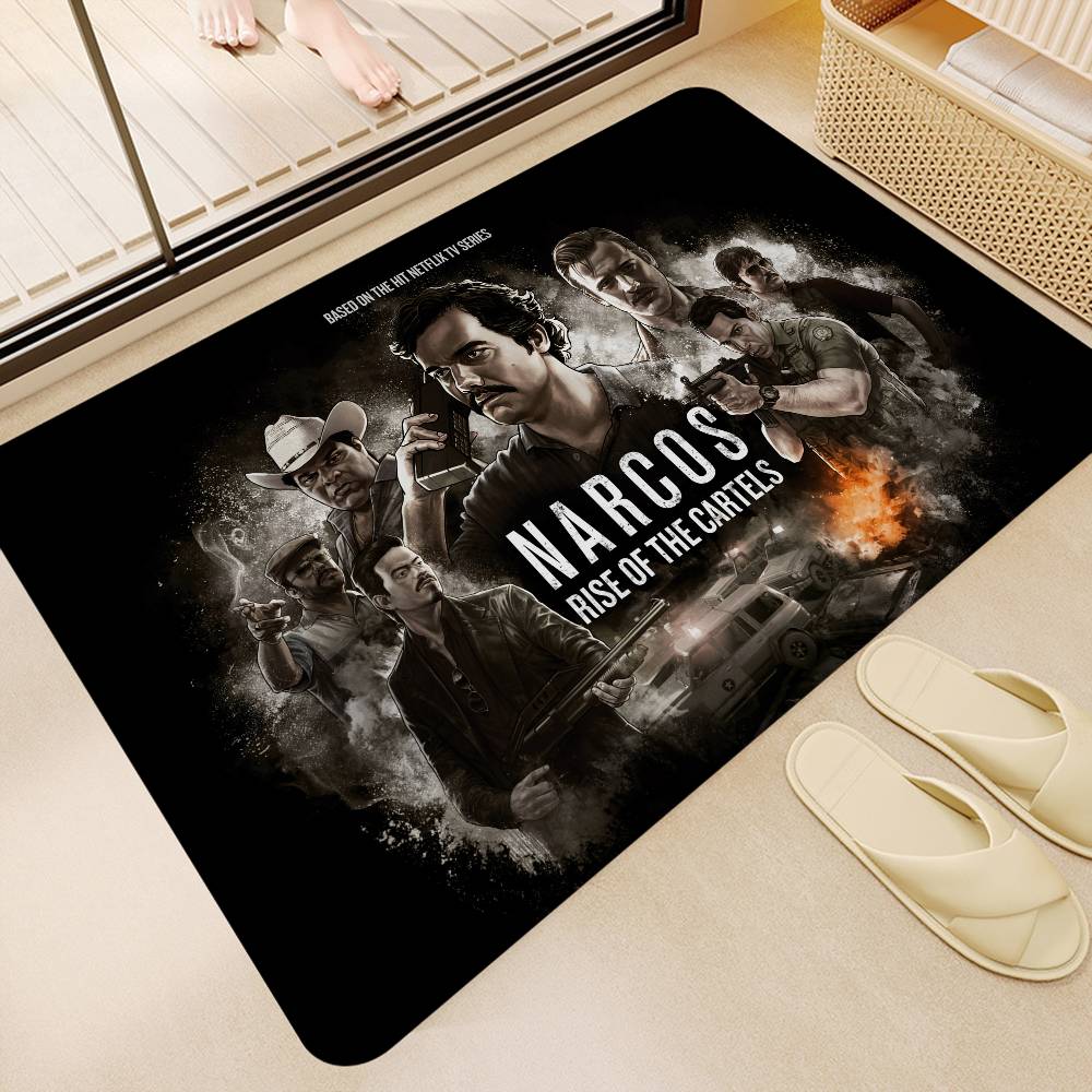 

Movie N-Narcos TV Floor Mat Rectangle Anti-slip Home Soft Badmat Front Door Indoor Outdoor Mat Welcome Doormat 40x60cm