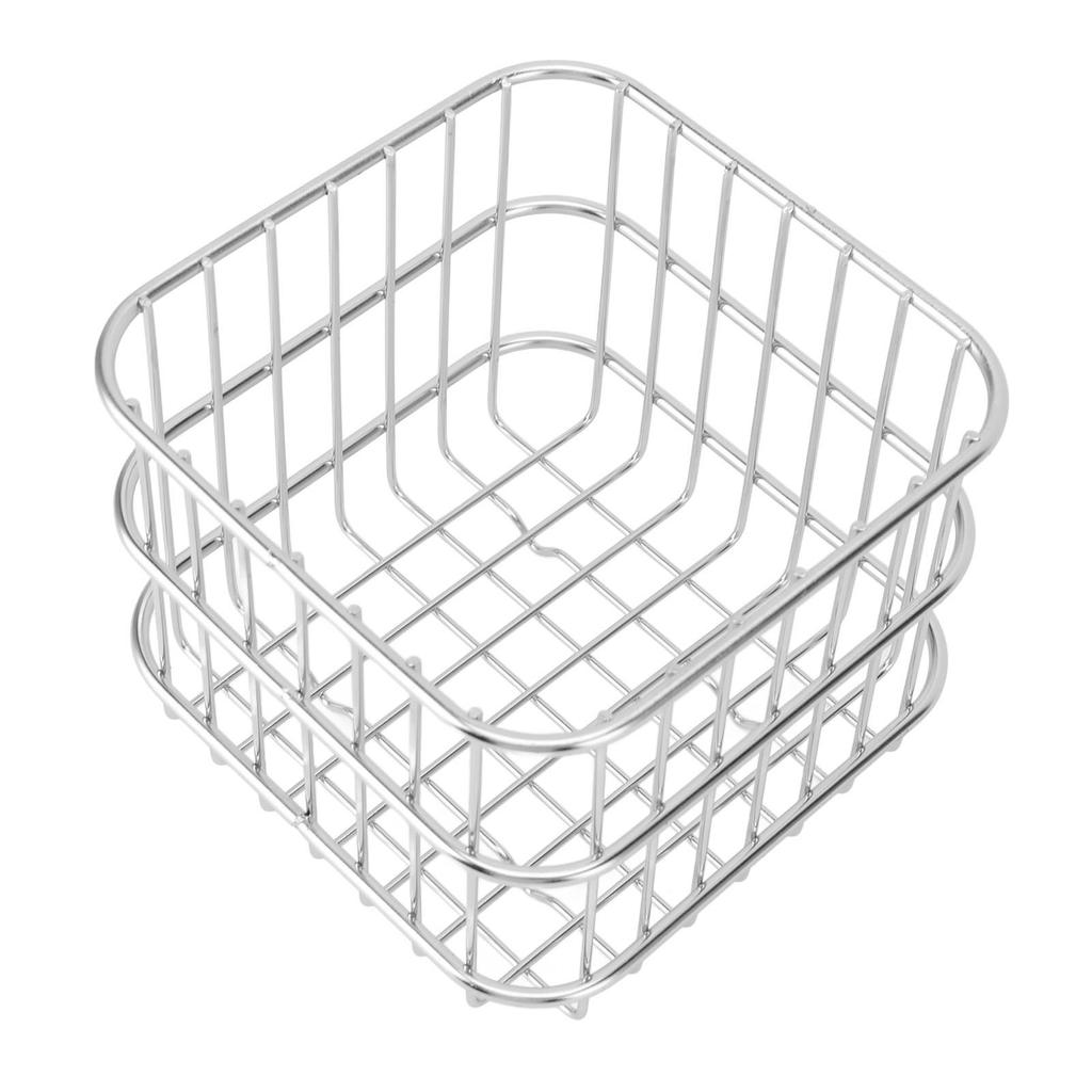 Fruit Basket 304 Stainless Steel Storage Basket Kitchen Counter Fruit Vegetable Organizer Drainer