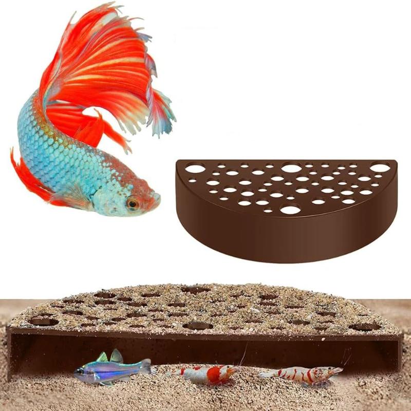 Aquarium Hidden Cave Shelter For Small Fish And Breeding Rest Play Underground Cave Fish Tank Landscape Decoration