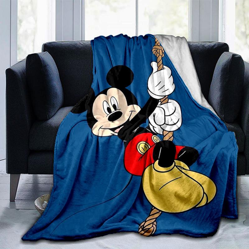 1 unidad, Manta Decorativa para el Hogar de Mickey Mouse: Un Regalo Perfecto para tu Dormitorio, Sala de Estar o Viaje, Manta Gruesa de Franela, Ideal para Sofás
