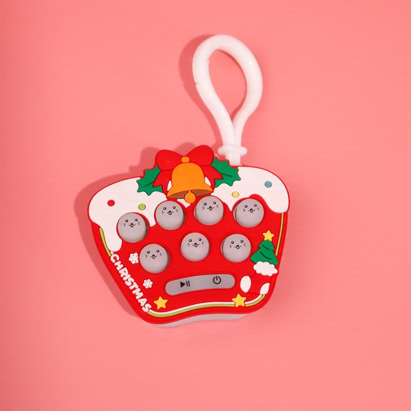 

Christmas Children Whack A Mole Toys Electronic Small Game Puzzle Key Chain Style C