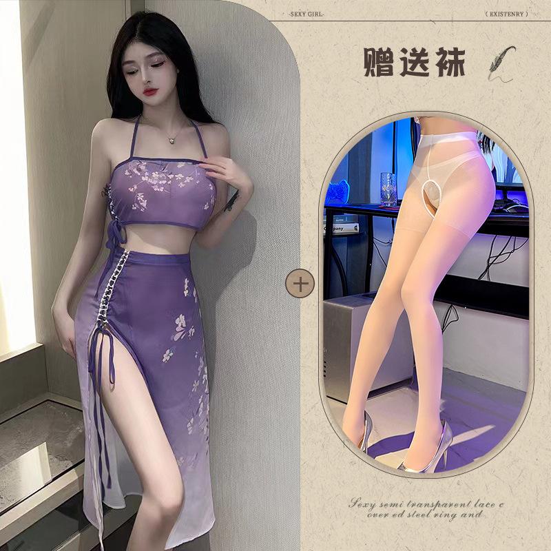 Sex lingerie sexy long dress retro cosplay distribution wholesale classical style perspective seduction