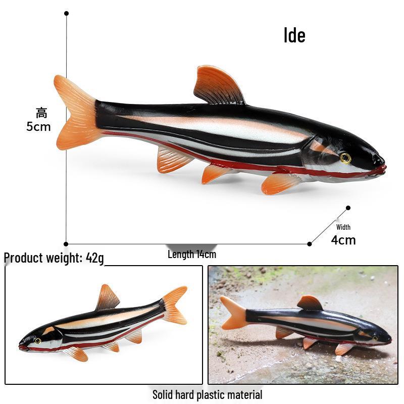 Marine Animal Simulation Model Figures: Shark, Dolphin, Hammerhead, Crab, Squid, Starfish for Kids' Education