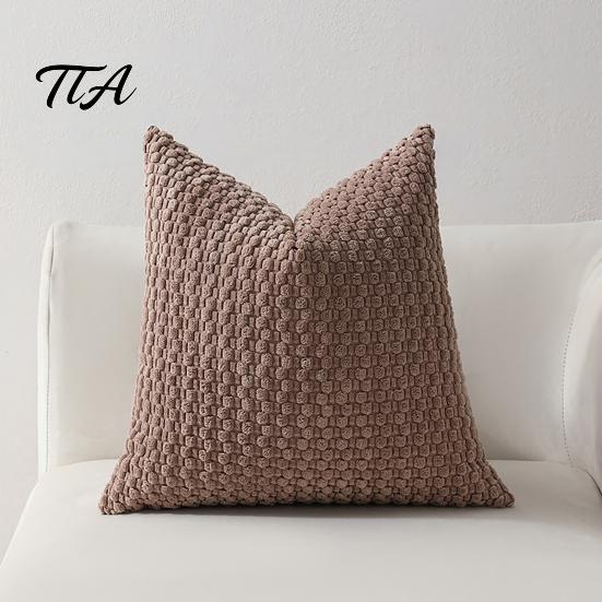 Three Dimensional Texture Pillowcase Corduroy Pillow Cover, Bubble Throw Solid Color Pillowcase, Decorative Sofa Cushion Cover Modern for Couch