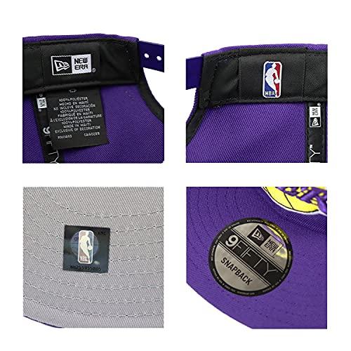 [New Era] 9FIFTY Los Angeles Lakers NBA Men's Hat, Snapback Cap, Baseball Cap, Black [Parallel Import]