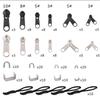 Zipper Repair Kit: U-Code Puller & Slider Set with Cutting Pliers