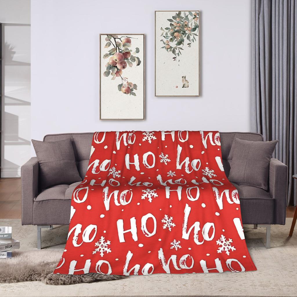 New Year Plaid & Pattern Warm Soft Blanket Girls Boys Plush Throw Blanket Print Outdoor Flannel Bedspread Sofa Bed Cover