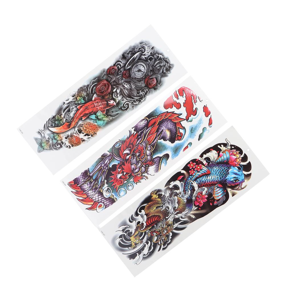 Waterproof Full Arm Tattoo Sticker Unisex Exquisite Pattern Temporary Tattoo Sticker