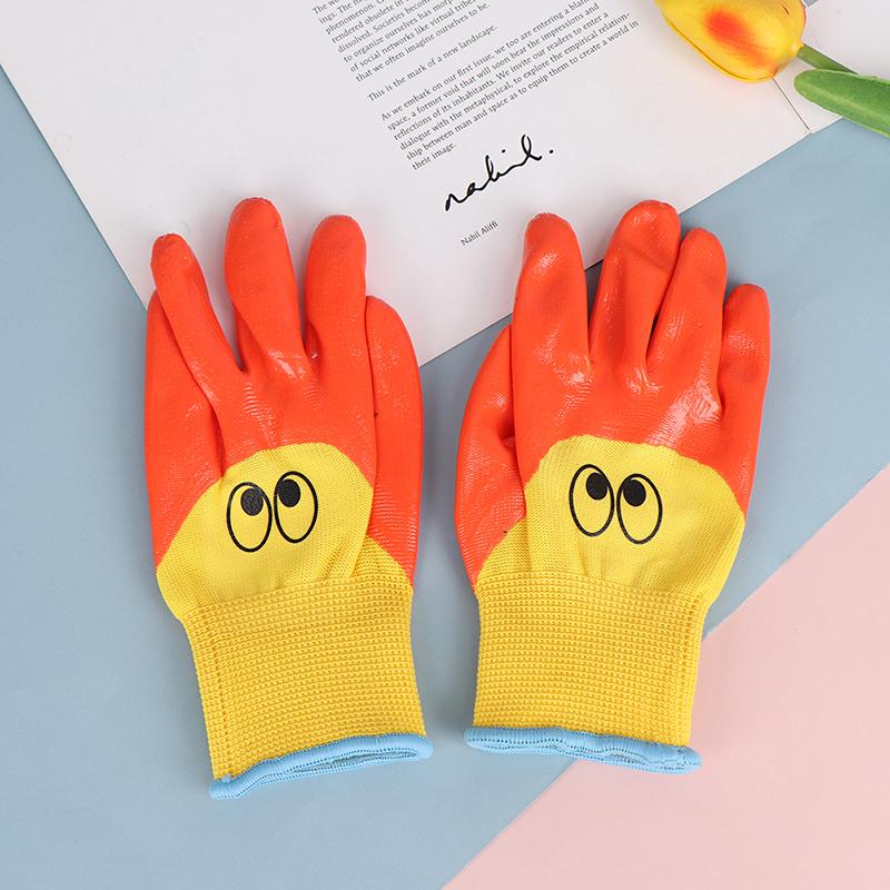 Breathable Kids Gardening Gloves Resistant Non-Slip Anti-Stab Protective Gloves