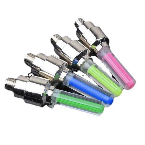 2/4 st Bil Motorcykel Cykel Däckventilhattar Ljus LED Neon Blinkande Lampa Vattentät Däck Universella Hjulbelysningar Biltillbehör