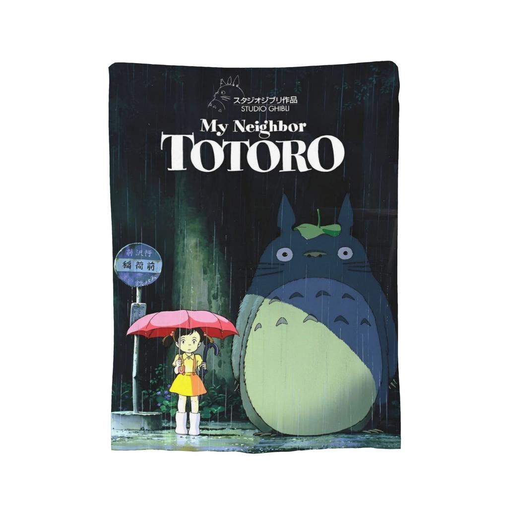 Traditional Nekobasu Knitted Blankets Japanese T-Totoros Catbus Fleece Throw Blanket Bedding Couch Portable Soft Warm Bedspreads