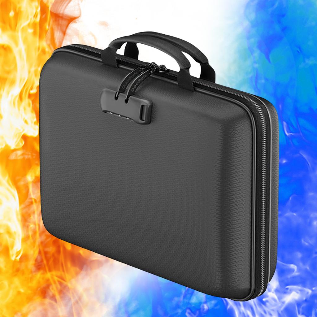 Document Organizer Waterproof and Fireproof Document Box with Lock Home Travel Strong Fireproof Safe Storage Box for Letter Size