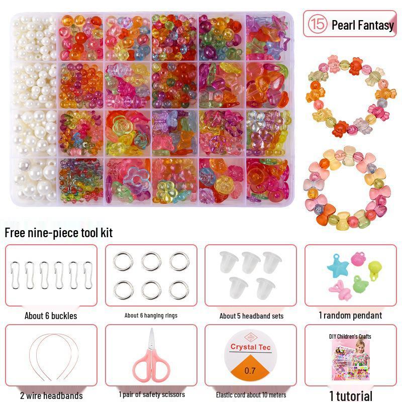 Kids' Handmade Bracelets DIY Gift Set for 8-Year-Old Girls - Beading Materials Included