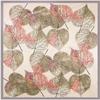 90*90cm Square Silk Scarf Women Big Size Leaves  Printed High Quality Shawl Hijab Ladies Scarves Wraps