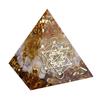 Energy Generator Orgone Pyramid Amethyst Peridot Healing Natural Crystal Reiki Chakra Generator Orgonite Pyramid Meditation Tool