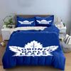 Toronto Maple Leafs Logo Bedding Design Print Bedding Set Duvet Cover Pillowcases (1* Duvet Cover 2* Pillowcases Do Not Include Comforter)