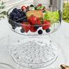 Rotating Salad Box, with Multi-Grid And Center Sauce Cup Fruit Tray, Ice Trough Cooling Base Design, Serving Bowl for Party, Gathering