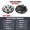 VW 4pcs 56/65/66mm Car Wheel Center Cap Hub Cover Badge For VW  GTI Golf Cross Lavida Passat Magotan Polo Touran Beetle EK1 g1