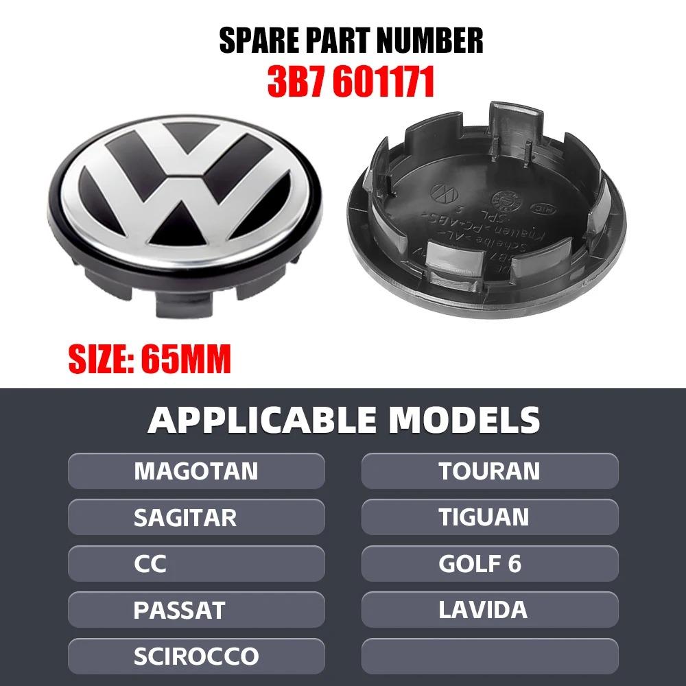 VW 4pcs 56/65/66mm Car Wheel Center Cap Hub Cover Badge For VW GTI Golf Cross Lavida Passat Magotan Polo Touran Beetle EK1 g1
