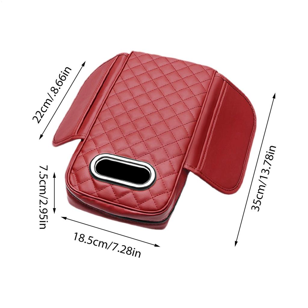 Arm Rest Cover For Car Automotive Interior Accessories With Tissue Box Slot Car Armrest Storage Box For SUV RV Truck Sedan