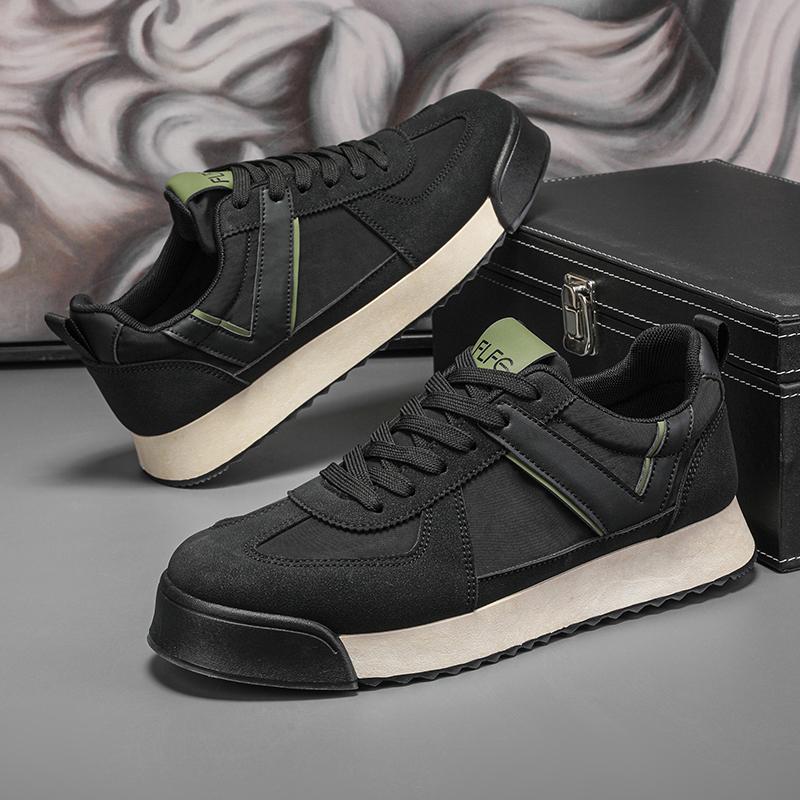 Fashion Casual Sports Shoes Men Increased Fashion Leather Casual Shoes Board Shoes High Quality Outdoor Chunky Sneakers British Style