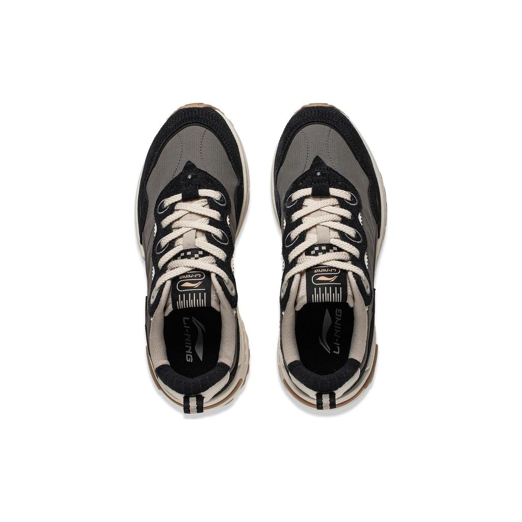 Li Ning Riding The Wind 2.0 Slip Resistant Abrasion Resistant Low Top Casual Shoes Women's Gray Black AGCT308-4