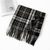 British Plaid Scarf Women's Autumn and Winter New Versatile Couple Long Warm Double Sided Thickened Retro Scarf