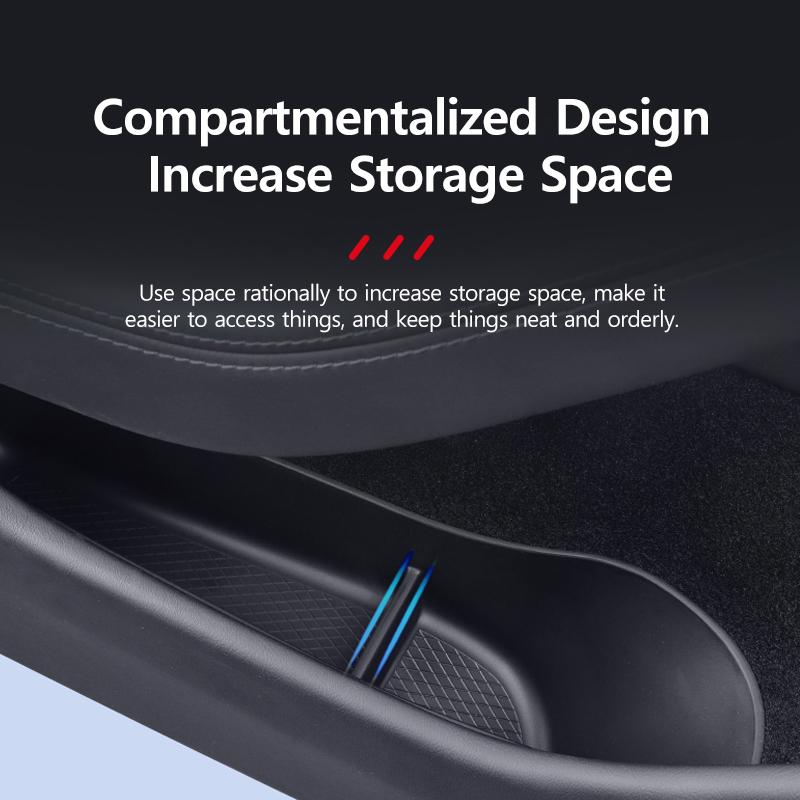 TPE Car Door Slot Storage Box For  Model 3 Highland Silicone Storage Box Car Door Slot Interior Decoration Supplies Refit Parts