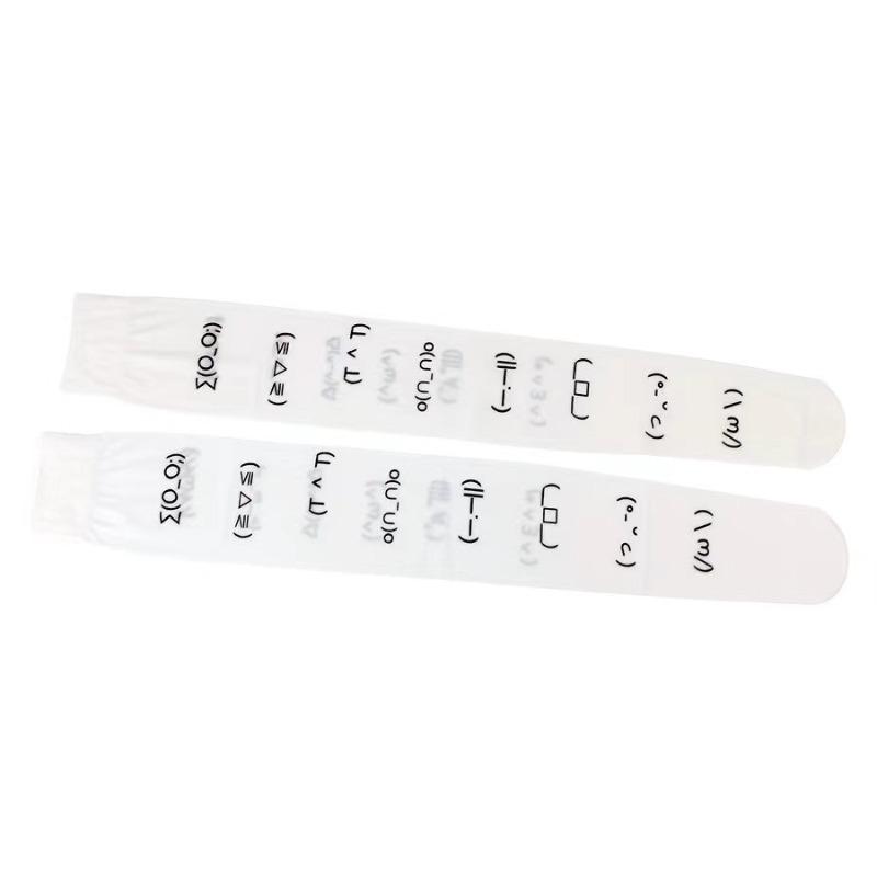 White Graffiti Letter Print Long Socks Harajuku Over Knee Thigh High Stockings Cute Socks Kawaii