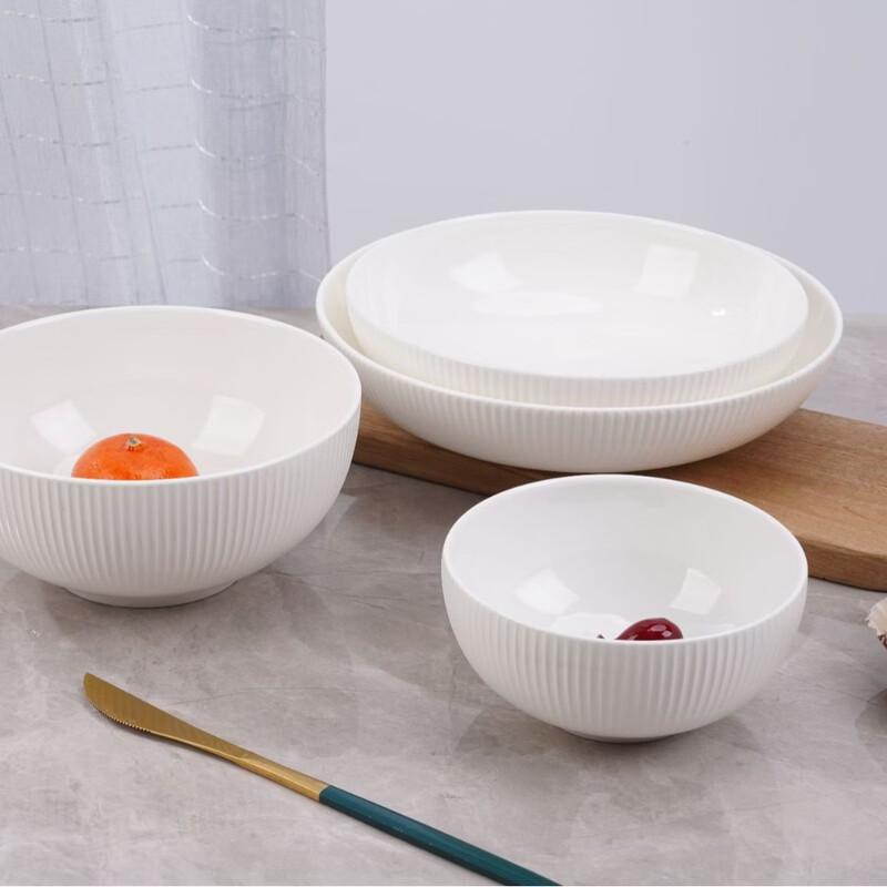 Meishangyuan Bone China Minimalist Dish and Bowl Set