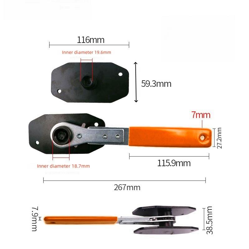 Car Brake Caliper Press Tool 360° Swing Ratchet Piston Spreader Suitable for Car Brake Repair and Installation