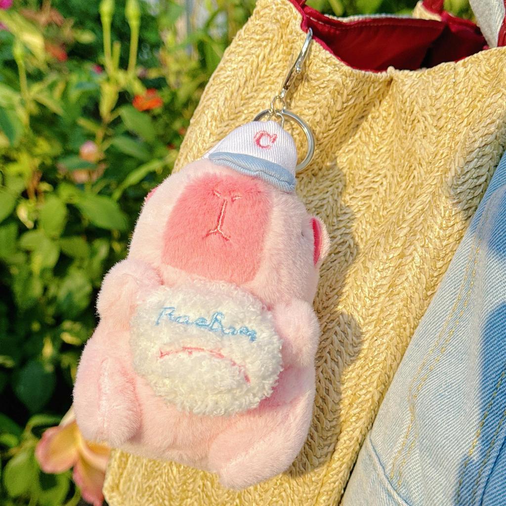 Creative Plush Capybara Keychain - Cute Cartoon Sports Pendant Doll, Perfect Small Gift