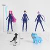 Pcs/Set Anime Kpop Demon Hunters Action Figures Standing Posture Figurine Cute Tigers Crows Model Collection Kid Gift Toy PVC 7 Poseable Articulated