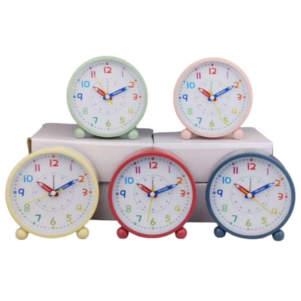 Pencil Design Children's Alarm Clock Battery Operated Time Planning Clock  Bedroom Decor