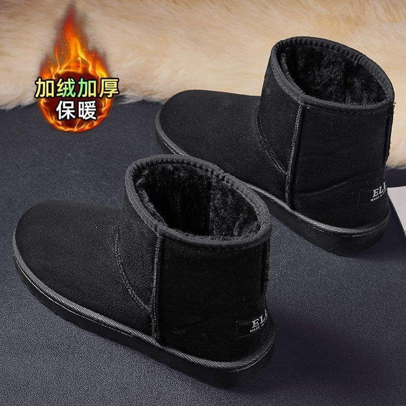 Herrenschuhe 2025 neue Winter Samt warm zwei Baumwollschuhe High-Top kleine weiße flache Schuhe lässige Herren Sport Trendschuhe