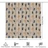 Cats Pattern Shower Curtain Bathroom Decor, Waterproof Fabric, 180 X 205Cm Size, Cartoon Print In Multiple Colors
