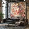 Lotus Throne Ganesha Exquisite Decorative Hanging Cloth  Decorative Wall Tapestry
