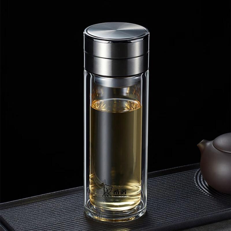 Heenoor XN-7101 Double-Layer Tea Separation Glass Cup 320ml