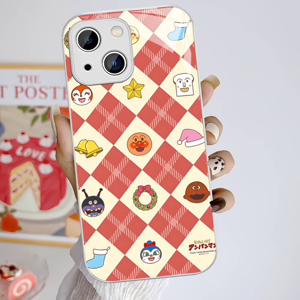 1pc Cartoon A-AnpanmanS Anime Tempered Glass For Iphone 14 13 12 11 Pro Mini XS MAX 14Plus X XS XR Cover