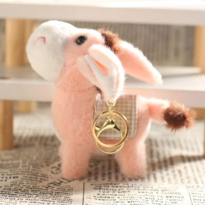 Yousheng Mini Cartoon Donkey Plush Pendant PP Cotton Stuffed Animal Doll Plush Toy Soft Cute Donkey Doll Plushie Hanging Ornament Plush Key Chain