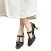 2024 New Women's Loafers Solid Color Flat Shoes for Women Patent Leather Shallow Mouth Commuter Daily Casual Shoes Square Heel
