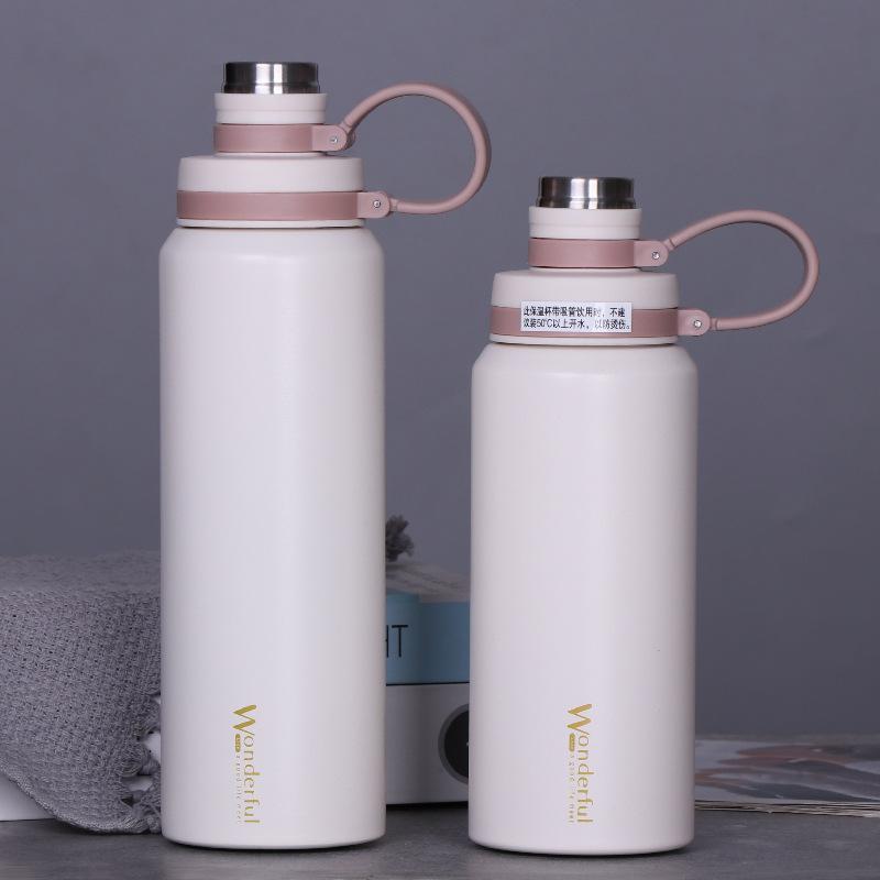 

New Fashion Grid Straw Sports Cup Steel Outdoor Sports Handy Sling Cup Durable Durable Useful Useful Safe Safe 600ml
